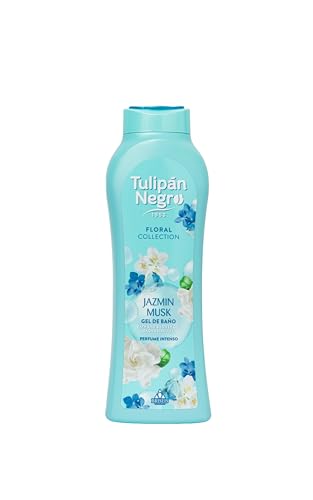 Tulipán Negro - Gel de Baño Jazmín Musk, Nutritivo e Hidratante, Gel de Ducha con Fragancia Floral y Almizclada, 650 ml