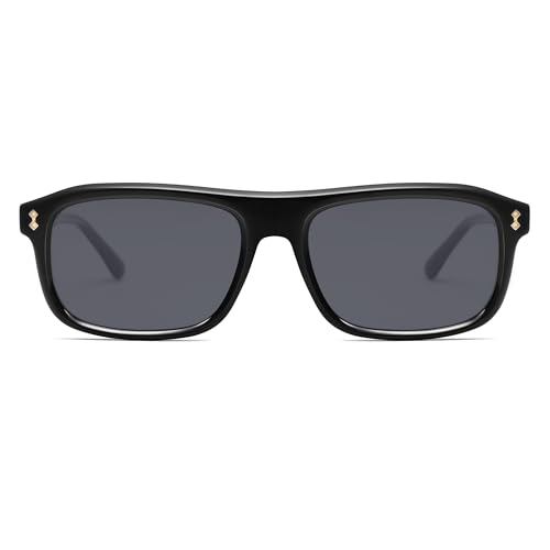 SOJOS Retro Vintage Polarized Sunglasses for Women Men, Trendy Rectangle Womens Mens Shades SJ2290S