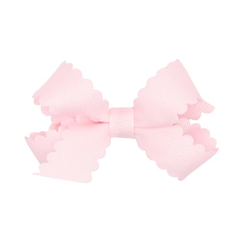 Lazo rosa polvo para niñas ideal para el colegio y celebraciones con pinza fija