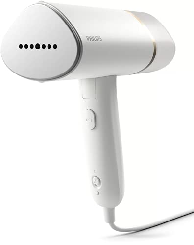 Miglior Ferro da Stiro Da Viaggio (2024) 27 Philips 3000 Series Stiratore Verticale - 1000W, Vapore 20g/min, Piastra Riscaldata, Bianco (STH3020/10)