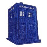 Main Street 24/7 Doctor Who Tardis Police Box Classic Diecut 2 1/8" Wide Embroidered Patch