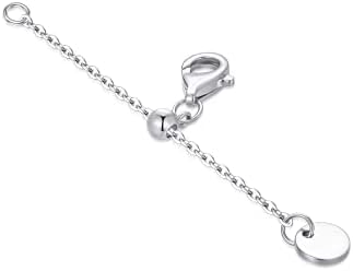 BEBEWO 14kt massief gouden kettingverlenger met kreeft set voor vrouwen, geel/wit gouden verlenging voor ketting armband enkelbandje, 4 inches, Wit goud