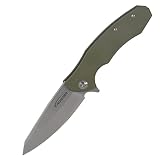 ROZOER Folding Pocket Knife, 3.66' D2 Blade G10 Handle, Liner Lock Flipper Knife with Ball Bearing,