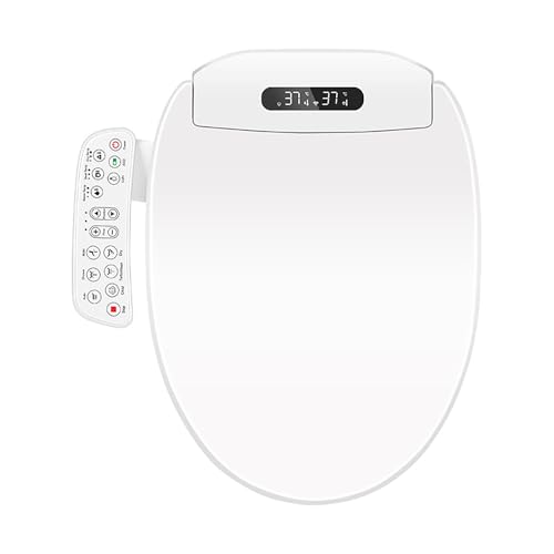 スマートトイレシート、暖房便座付き、多機能洗浄便座、簡単設置、バスルームトイレ、ホテル、アパート用(48cm/18.8in)