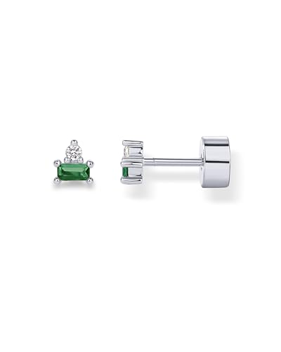 Image of PAVOI 14K Gold Plated Sterling Silver Posts Colored Birthstone Flatback Stud Earrings for Women - Gemstone Cubic Zirconia Screwback Earrings - Dainty Helix Cartilage Piercing Jewelry