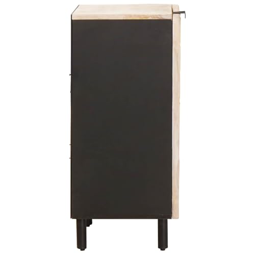 Meuble console avec porte buffet de rangement blanc en fer
