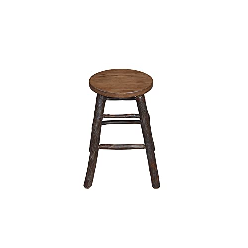 Butaco de altura para barra Amish-Made Hickory de A&L Furniture, acabado nogal miniatura 3
