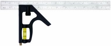 Miniatura 9 de Johnson Level & Tool - Cuadrado profesional de combinación de metal métrico400EM de 12 pulgadas, plateado, 1 cuadrado