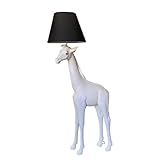 LM Treasures White Baby Giraffe Lamp Statue Modern Jungle Safari Animal Prop