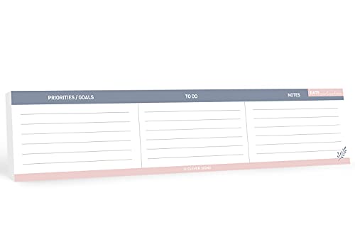 CLEVER SIGNS Business Design Keyboard Notepad, 11 x 2.5  Undated Sheets, Tear-Off To Do List Notepad, Daily To Do Planner, Checklist Task Pad, Planner Pad, Perfect for Daily Planner and Notes