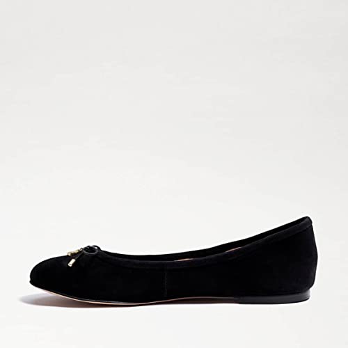 Image of Steve Madden Felicia Black Suede Slip On Rounded Closed Toe Flexible Ballet Flats