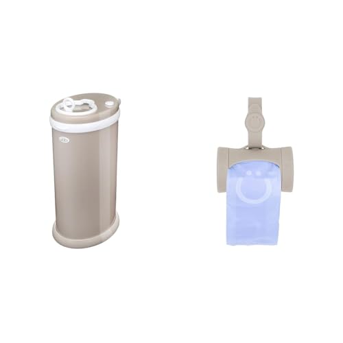 Ubbi conjunto bote de pañales de acero con dispensador portátil miniatura 1