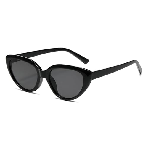 Lunettes de soleil oeil de chat vintage style miroir couleur noir