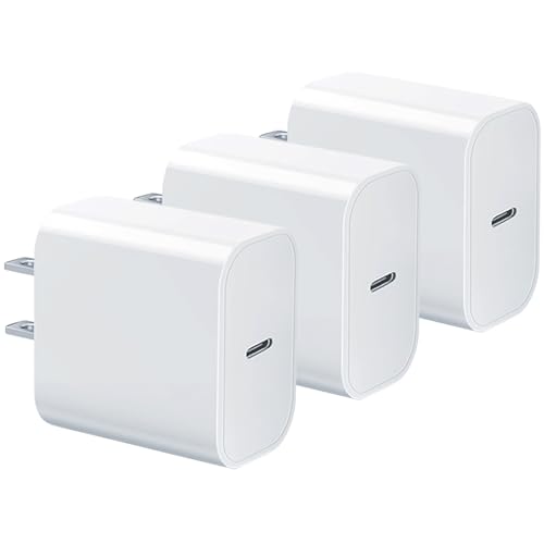 USB-C Charger Block Compatible with Apple Watch Block, iWatch Series Ultra/9/8/7/6/SE/SE2/5/4/3,gvmkwejk 20w Type-C PD Fast Charging USBC Power Adapter,3-Pack White