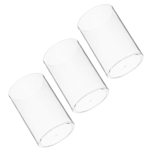 SHERCHPRY Organizador de Papelería Acrílico Transparente 3 Piezas, Portalápices para Escritorio Multifuncional, Soporte para Brochas de Maquillaje, Almacenamiento para Oficina y Hogar,