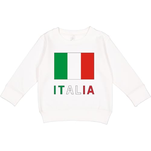 inktastic Italy Flag & Italia - Black Border Toddler Sweatshirt