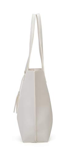 Image of Dreubea Women's Soft Faux Leather Tote Shoulder Bag from, Big Capacity Tassel Handbag