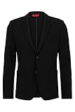 boss sakko regular fit Taschen oben: Spatentaschen HUGO Herren Agaltus232J Extra Slim-Fit Sakko aus Stretch-Jersey Schwarz 48