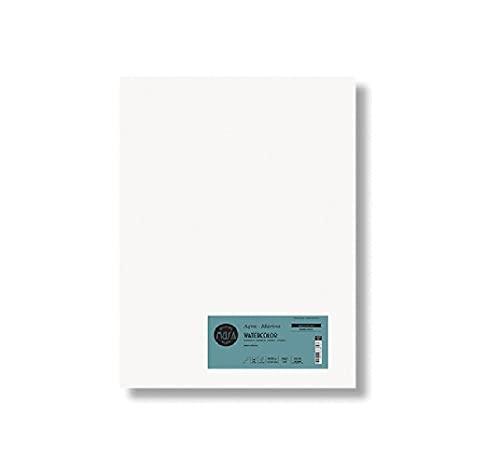Musa Carta Per Acquerello In Cotone 100% - 300 Gr - 56 X 76 Cm - Grana Ruvida Grossa - Confezione Con 3 Fogli