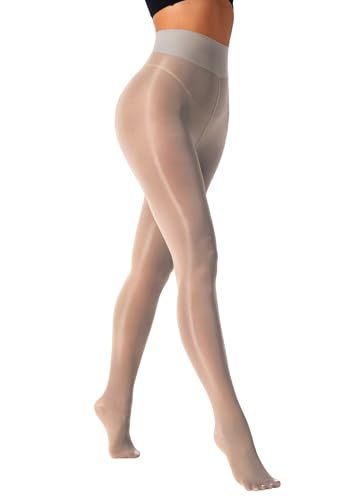 Image of VEBZIN Tights for Women Black Sheer 30D Tights High Waisted Stockings Pantyhose