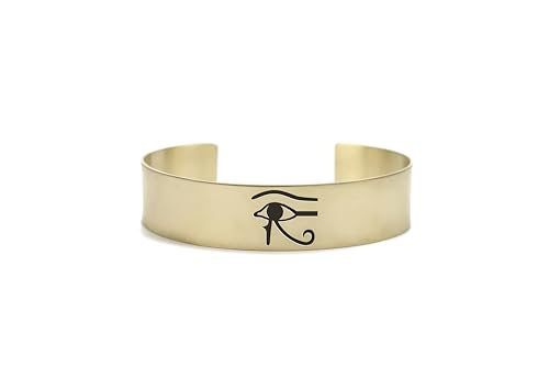 Manchette Œil d'Horus en Or 24k : Sublimez Votre Style au Quotidien