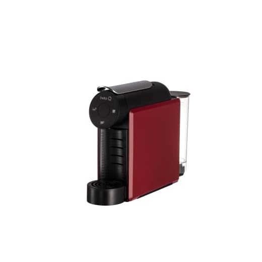 Delta Q - Mini Qool Roja - Cafetera para Cápsulas Delta Q Compacta Versátil y Minimalista - Fácil de usar