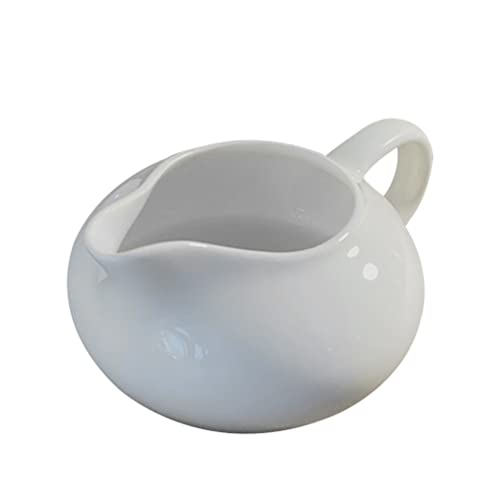 Yardwe Creamer Cerâmico Branco Com Lidar Com Leite de Café Pequeno Creamer Creamer Copo de Chá de Po