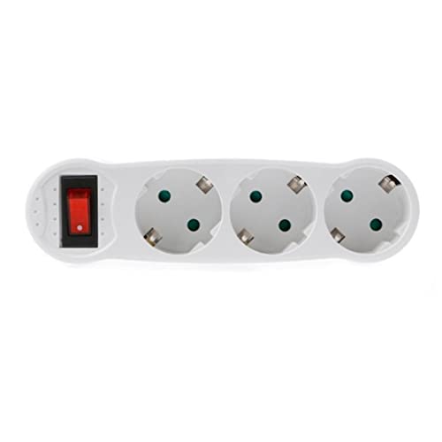 Yililay Wall Socket Verlängerungskabel Multi -Europa an Deutschland Reise -Stecker -Adapter -Steckdosenstreifen mit Schalter Cover