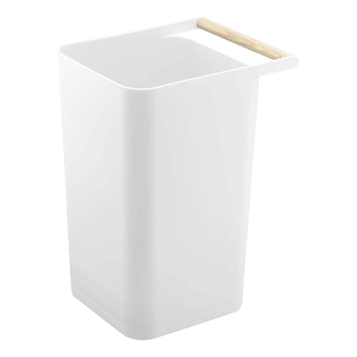 Caneca moderna cuadrada blanca para basura 2.5 L