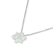 SHOPISRAEL.COM Star of David Necklace – Lab-Grown Blue Opal Pendant with Sterling Silver Chain, Unisex Jewish Necklace, Gift for Hanukkah or Bar/Bat Mitzvah, Includes Gift Pouch (White)