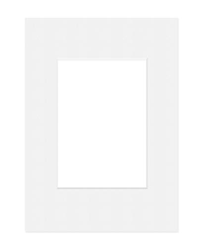 DEHA Design passepartout 21x29,7 cm (DIN A4) per immagini 13x18 cm, bianco lucido