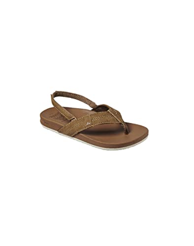 REEF Kids Boys Sandals, Little Cushion Phantom, Tan, 4 - image 1