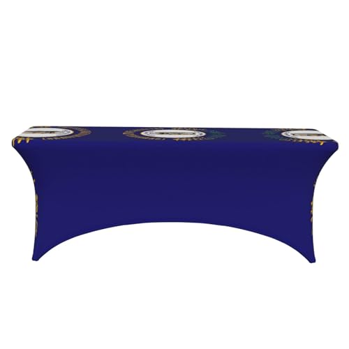 Housse de table rectangulaire élasthanne Kentucky sans pli pour buffet de fête