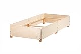 Platzsparend durch geringes Stellmaß: Liegebreite + 3 cm, Länge immer 203 cm