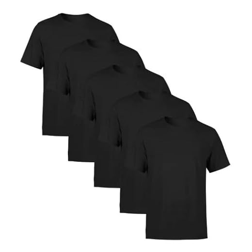 Kit 5 Camisetas Masculinas Algodão Premium Básicas Lisas (BR, Alfa, P, Regular, Preto)
