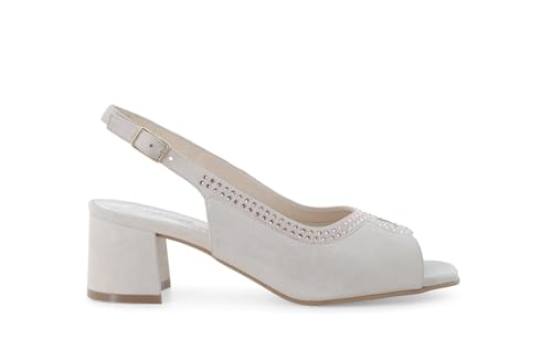 Sandale femme daim beige Kiss S633Q pour marcher sans douleur et rester élégante