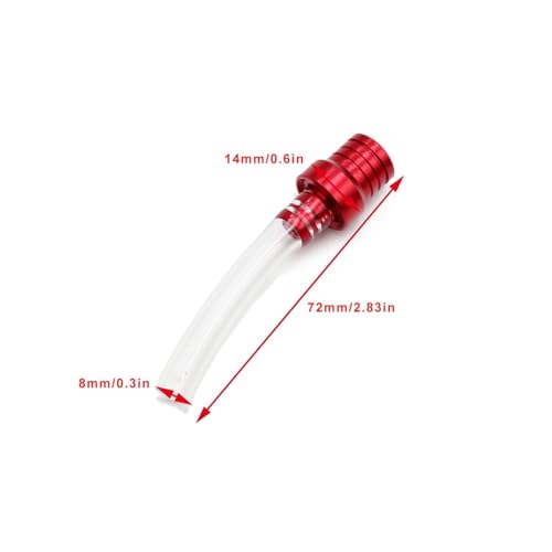 Image of PRO BAT 10 Pack CNC Motorcycle Gas Cap Two-Way Breather Tube Vent Fuel Gas Cap Air Vent Tube Breather for Dirt Bike Pit Bike ATV All Factory CRF XR CR All Quads Off-Road Motorcycle, Red