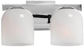 Maxim Scoop - 2 Light Bath Vanity-8 Inches Tall and 13.5 Inches Wide-Polished Chrome Finish-Marble Glass Color