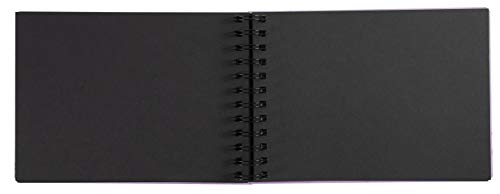 Exacompta 16560E Premium Fotoalbum AQUAREL mit 50 schwarzen Seiten. Perfektes Fotobuch zum selbstgestalten inklusive Kristallbox 1 Stück Zufallsfarbe