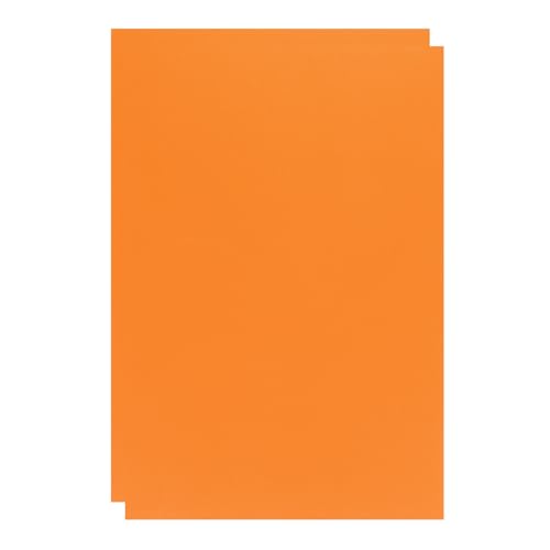 ABS Plastic Sheet 8 x 12 Inch,Flexible Plastic Sheets 1/16 Inch Thick Thermoplastic Sheet with Leather Texture Dark Orange for DIY Crafts Decors 2Pcs