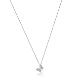 ——> Das Collier aus S925 Sterling Silber, eingelegt mit Platin und österreichischem 5A Zirkon, ist bleifrei, nickelfrei, hypoallergen und hautfreundlich. Halskettenlänge: 17