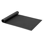 Amazon Basics High Density Exercise Equipment and Treadmill Mat, 183cm x 76cm, Black, High-Density PVC, Compatible with Indoor Exercise Stationary Bike, Elliptical, Gym Equipment, Floor Protection