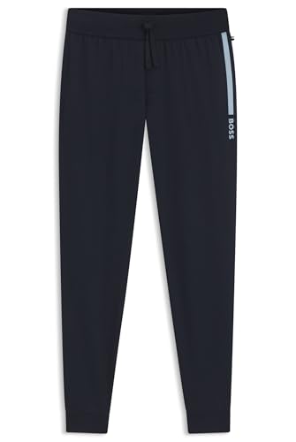 BOSS Mens Tapered Jogging Bottoms Dark Blue XL