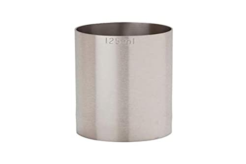 Beaumont Stainless Steel Wine Measure 125 ml Silver 125 ml Wine Measure CE Stamped for Industry Standard Accuracy Barware Thimble Measure D961