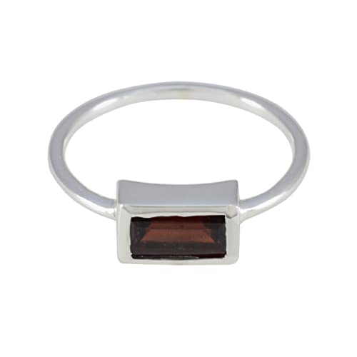 Bague en argent sterling 925 octogone de créateur chic