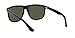 Ray-Ban RB4147 Boyfriend Square Sunglasses, Black/Polarized Dark Green, 60 mm