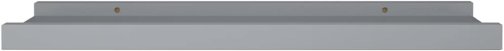 Picture Frame Ledge Shelves 2 pcs,Wall Mounted Shelf,Display Ledge,for Storage,Bedroom Living Room Office and More Gray 15.7"x3.5"x1.2" MDF