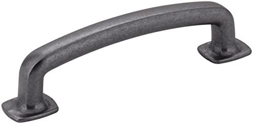 Jeffrey Alexander MO6373DACM Belcastel Collection Forged Look Flat Bottom Cabinet Pull 96mm Center, Gun Metal