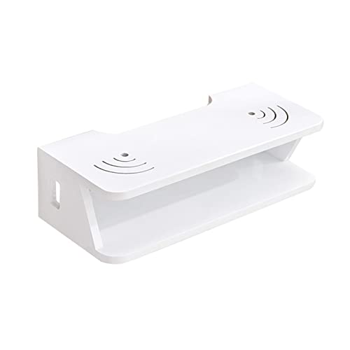 Uvency Étagère de Rangement Pour Routeur Wi-Fi, Support de Télévision Flottant Pour Sous La Télévision, Accessoires de Télévision, Lecteur Dvd, Projecteur, Boîtier Décodeur Pour Fil de Câble de Gest