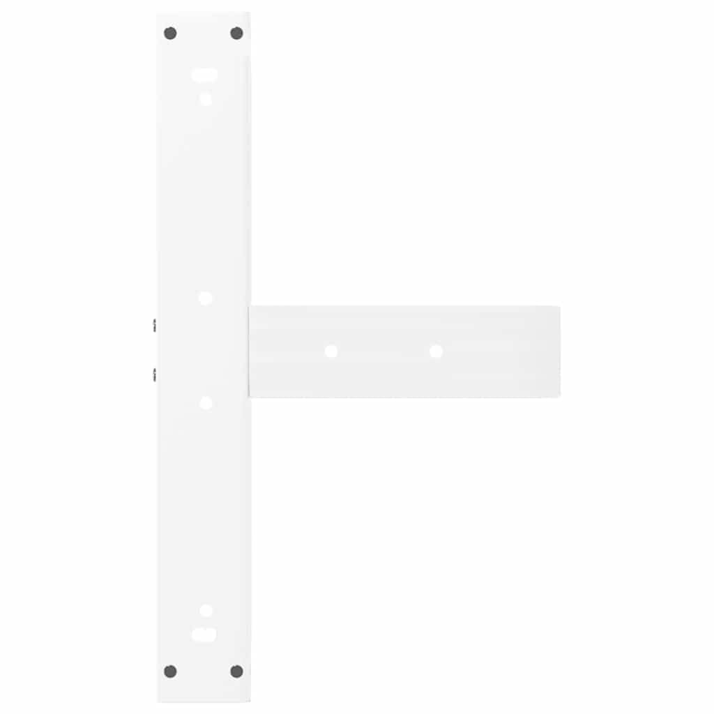 Mesa de bar patas en forma de T, 2 unidades, blanco, 60 x 35 x (100-101) cm, acero con recubrimiento en polvo, patas de mesa de metal ajustables para mesas de pie, muebles